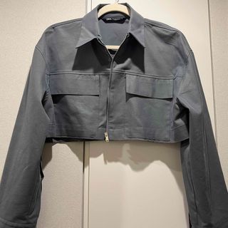 ZARA クロップド丈ブルゾン　カーディガン