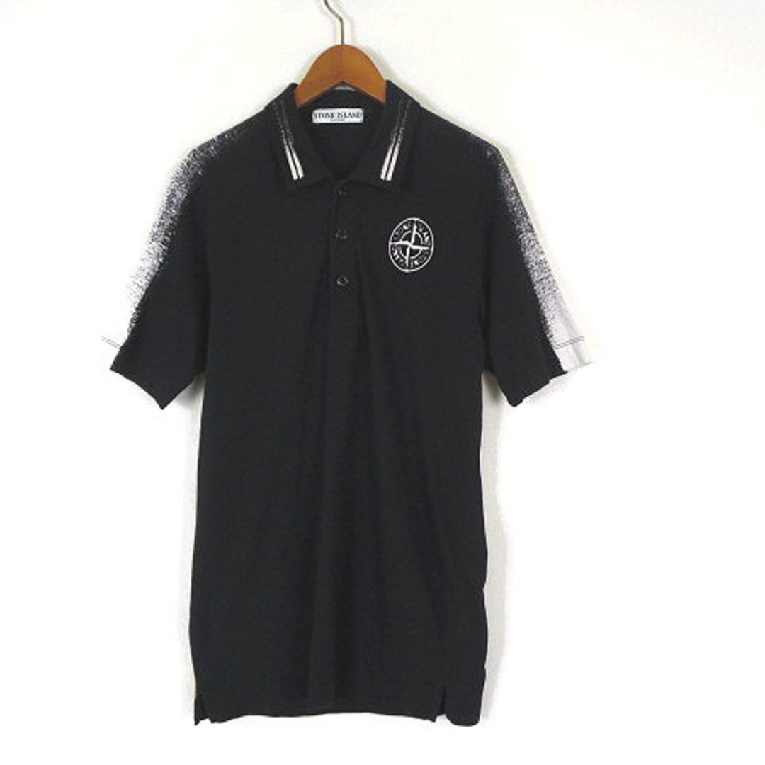 STONE ISLAND(ストーンアイランド)のストーンアイランド STONE ISLAND ポロシャツ ロゴ 半袖 S 黒 メンズのトップス(ポロシャツ)の商品写真