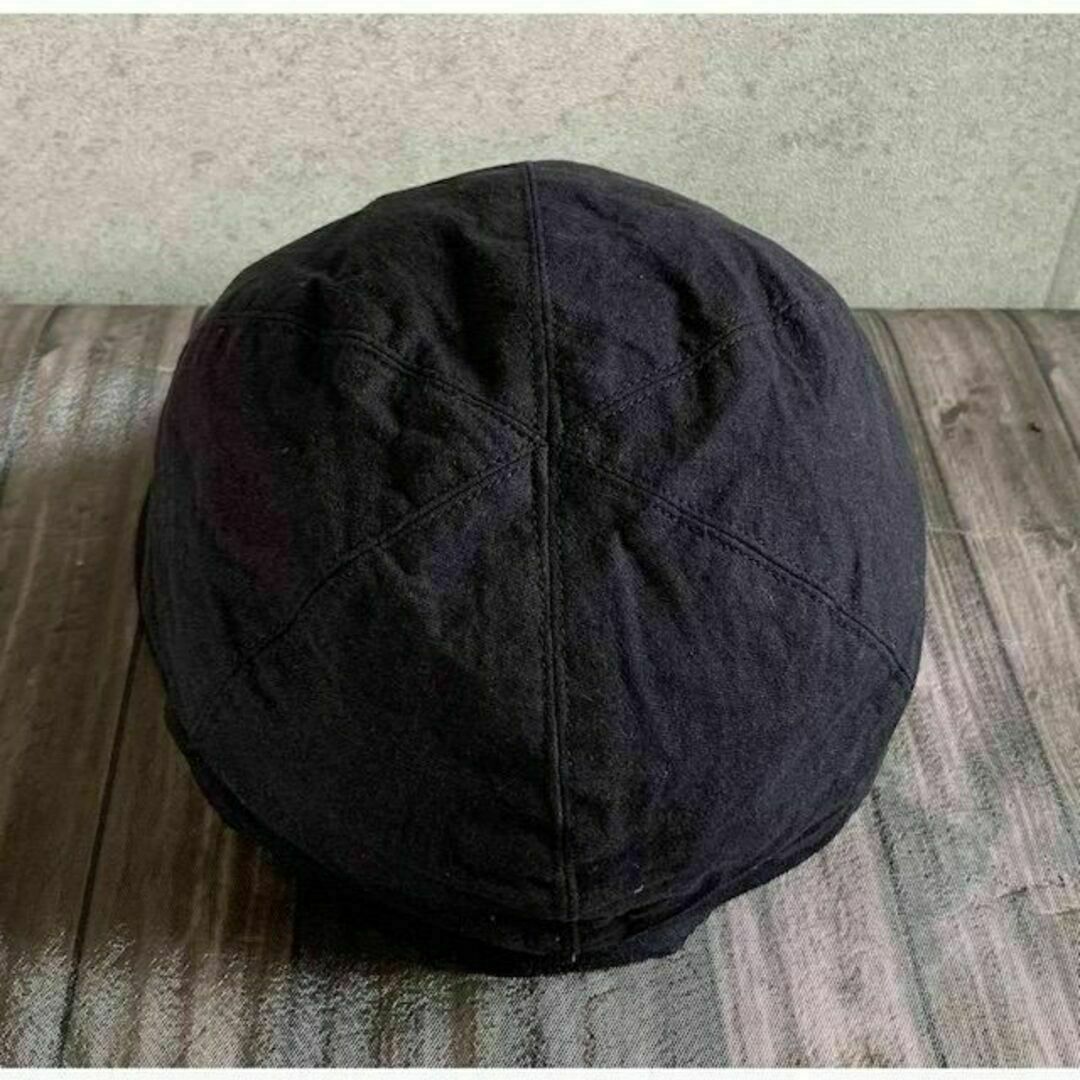 送料込 帽子 つば広 コットン キャスケット クロッシェ UVcut99% bk レディースの帽子(キャスケット)の商品写真