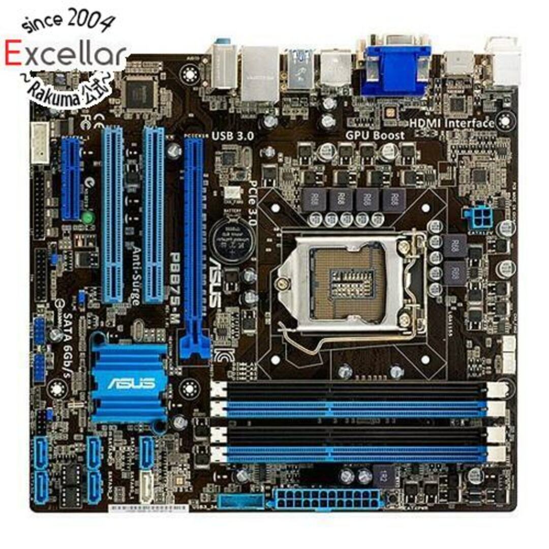 ANGELO GARBASUS(アンジェロガルバス)のASUS製 MicroATXマザーボード　P8B75-M　LGA1155　訳あり スマホ/家電/カメラのPC/タブレット(PCパーツ)の商品写真