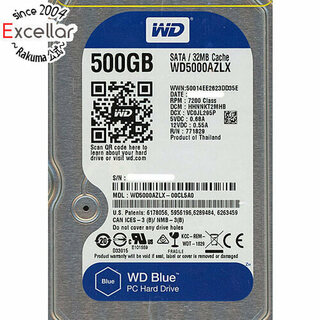 Western Digital - Western Digital製HDD　WD5000AZLX　500GB SATA600　5000～6000時間以内
