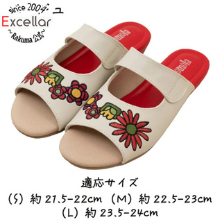 JOCOMOMOLA(ホコモモラ) Sサイズ 花の刺繍サンダル ホージャ 屋内・屋外両用 ベージュ 48634(サンダル)