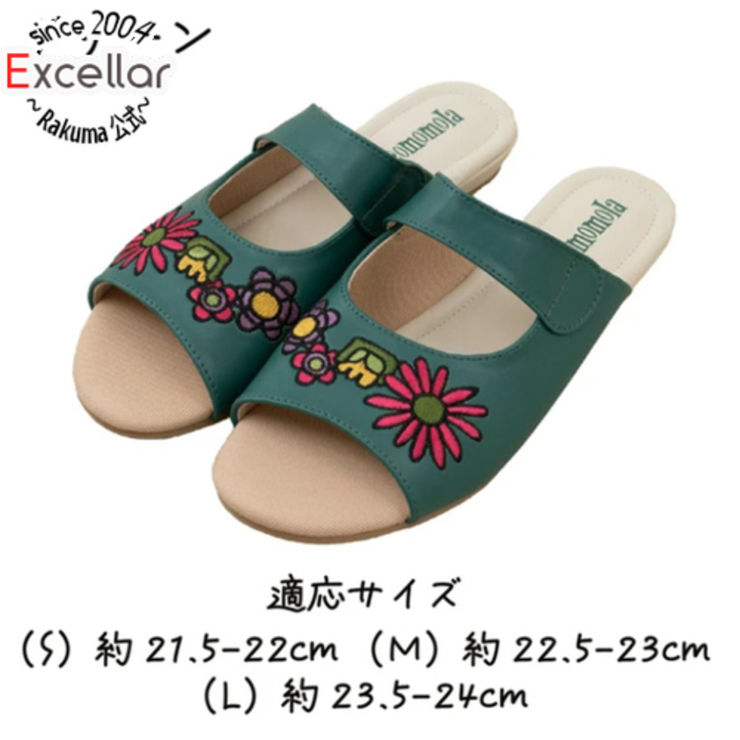 JOCOMOMOLA(ホコモモラ) Sサイズ 花の刺繍サンダル ホージャ 屋内・屋外両用 グリーン 48635 メンズの靴/シューズ(サンダル)の商品写真