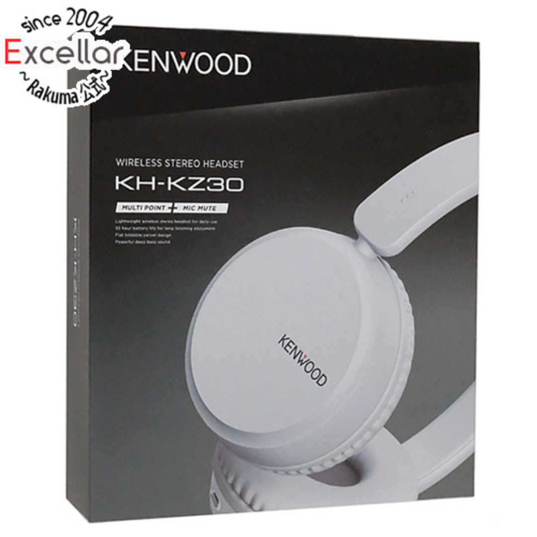 KENWOOD(ケンウッド)のKENWOOD製　ワイヤレスステレオヘッドホン　KH-KZ30-W　ホワイト スマホ/家電/カメラのオーディオ機器(ヘッドフォン/イヤフォン)の商品写真