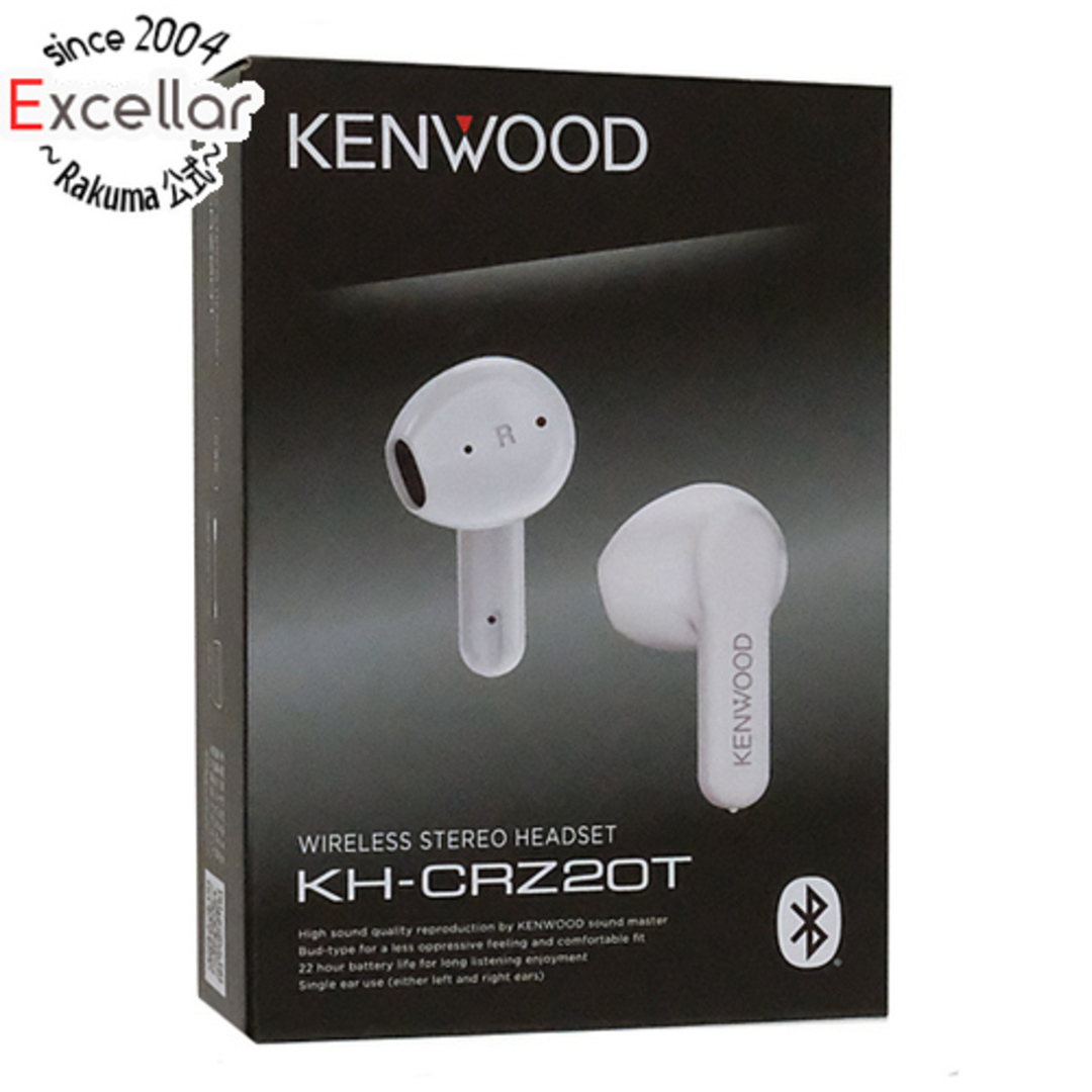 KENWOOD(ケンウッド)のKENWOOD製　完全ワイヤレスイヤホン　KH-CRZ20T-W　ホワイト スマホ/家電/カメラのオーディオ機器(ヘッドフォン/イヤフォン)の商品写真