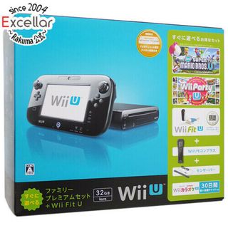 ウィーユー(Wii U)の任天堂　Wii U ファミリープレミアムセット + Wii Fit U kuro 元箱あり(家庭用ゲーム機本体)