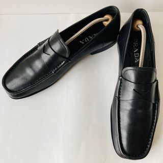 プラダ(PRADA)のPRADA プラダ 黒 コインローファー 26cm 除菌・消臭済み(ドレス/ビジネス)