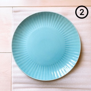タチキチ(たち吉)の【2017】金麦 あいあい皿 ➁ブルー 1枚 京都たち吉謹製 白藍平皿(食器)