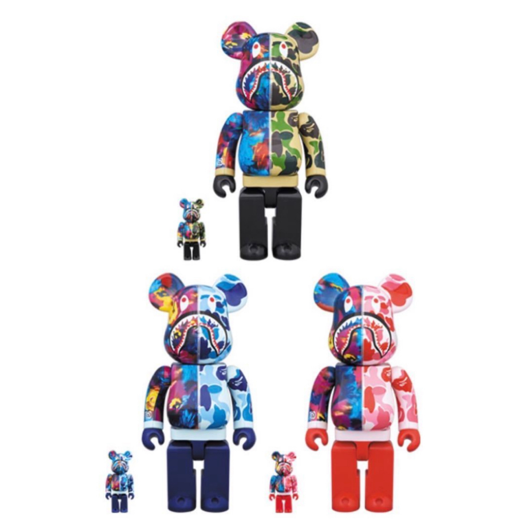 A BATHING APE(アベイシングエイプ)のBape Be@rbrick 蜷川 Camo  100% 400% 3点セット メンズのメンズ その他(その他)の商品写真