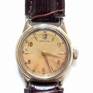 ハミルトン(Hamilton)のHAMILTONハミルトン腕時計10金張り手巻き3針丸型アンティークビンテージ(腕時計(アナログ))