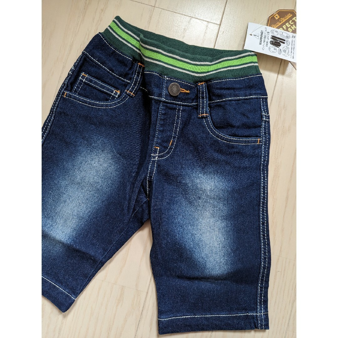 １１０★PERFECT DASH★ストレッチデニムハーフパンツ★新品 キッズ/ベビー/マタニティのキッズ服男の子用(90cm~)(パンツ/スパッツ)の商品写真