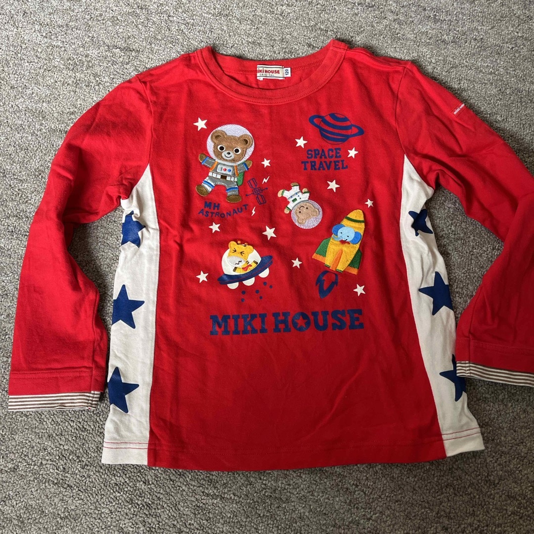 mikihouse(ミキハウス)のMIKIHOUSE ロンティ2枚set キッズ/ベビー/マタニティのキッズ服男の子用(90cm~)(Tシャツ/カットソー)の商品写真