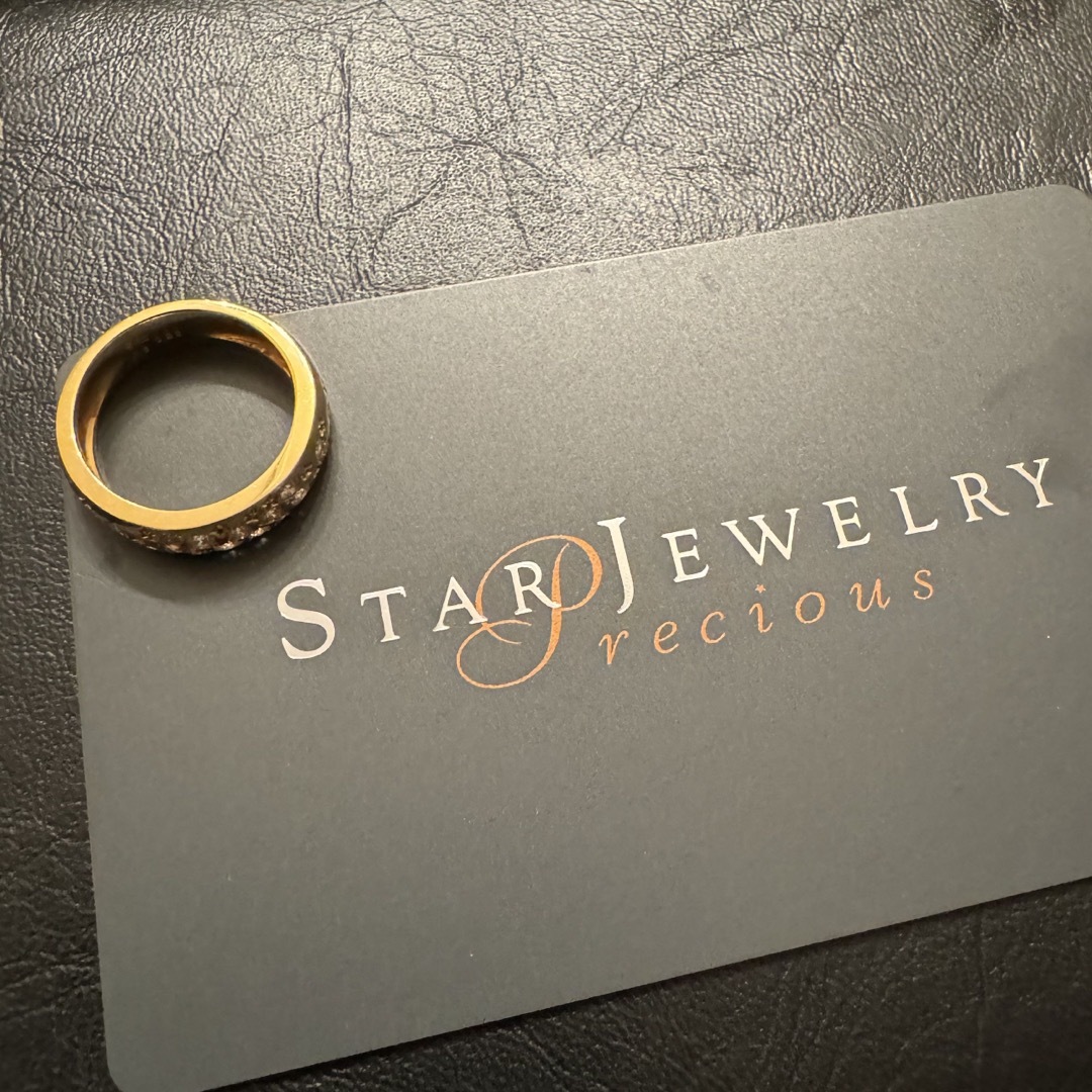 STAR JEWELRY(スタージュエリー)のスタージュエリー K18 ダイヤモンドリング 星 パヴェ ゴールド 8号 レディースのアクセサリー(リング(指輪))の商品写真