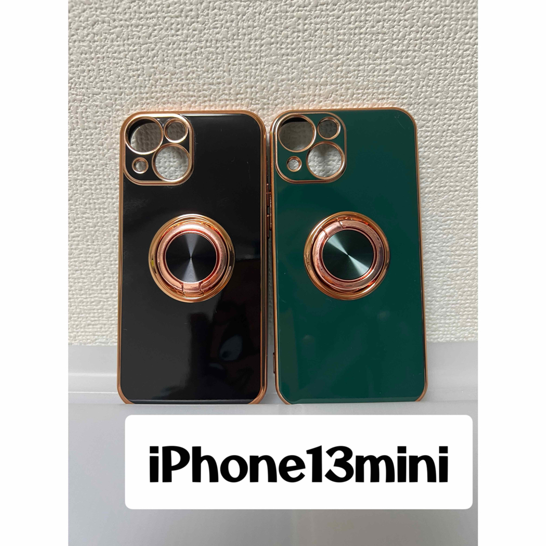 人気商品 iPhone13mini ブラック リング ケース マグネット 安い スマホ/家電/カメラのスマホアクセサリー(iPhoneケース)の商品写真