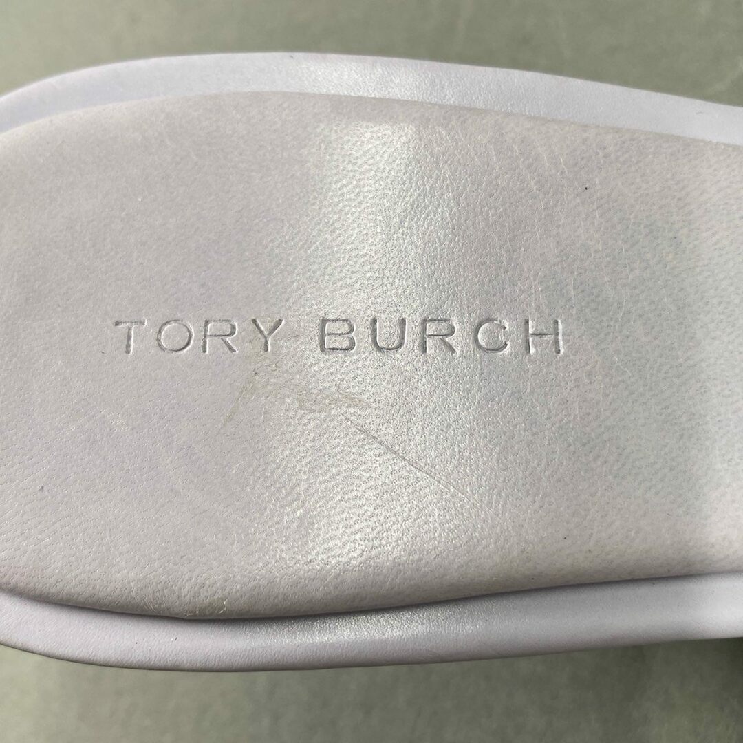 Tory Burch(トリーバーチ)の2e13 【美品】 TORY BURCH トリーバーチ MILLER BOMBE ミラー ボンベ ヒールサンダル 8M ラベンダー レザー シューズ ウィメンズ レディースの靴/シューズ(サンダル)の商品写真