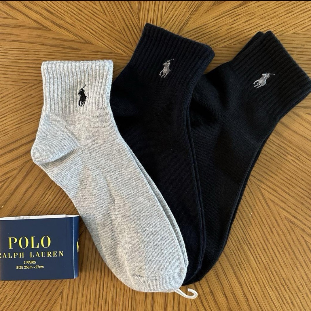 POLO RALPH LAUREN(ポロラルフローレン)の新品★ポロラルフローレン メンズソックス　25〜27㎝　3足セット メンズのレッグウェア(ソックス)の商品写真