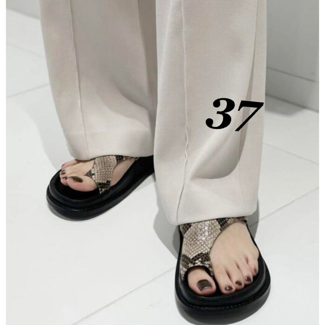 AP STUDIO(エーピーストゥディオ)の【AP STUDIO】MOHI パイソンボリュームソールトングサンダル37 レディースの靴/シューズ(サンダル)の商品写真