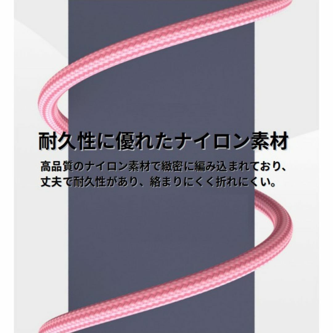 ライトニングケーブル iPhone充電コード 1m 1本 2m 1本 スマホ/家電/カメラのスマホアクセサリー(その他)の商品写真