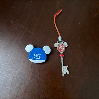 ディズニー(Disney)のディズニーランド　25周年記念　クリップ　キーホルダー(キャラクターグッズ)