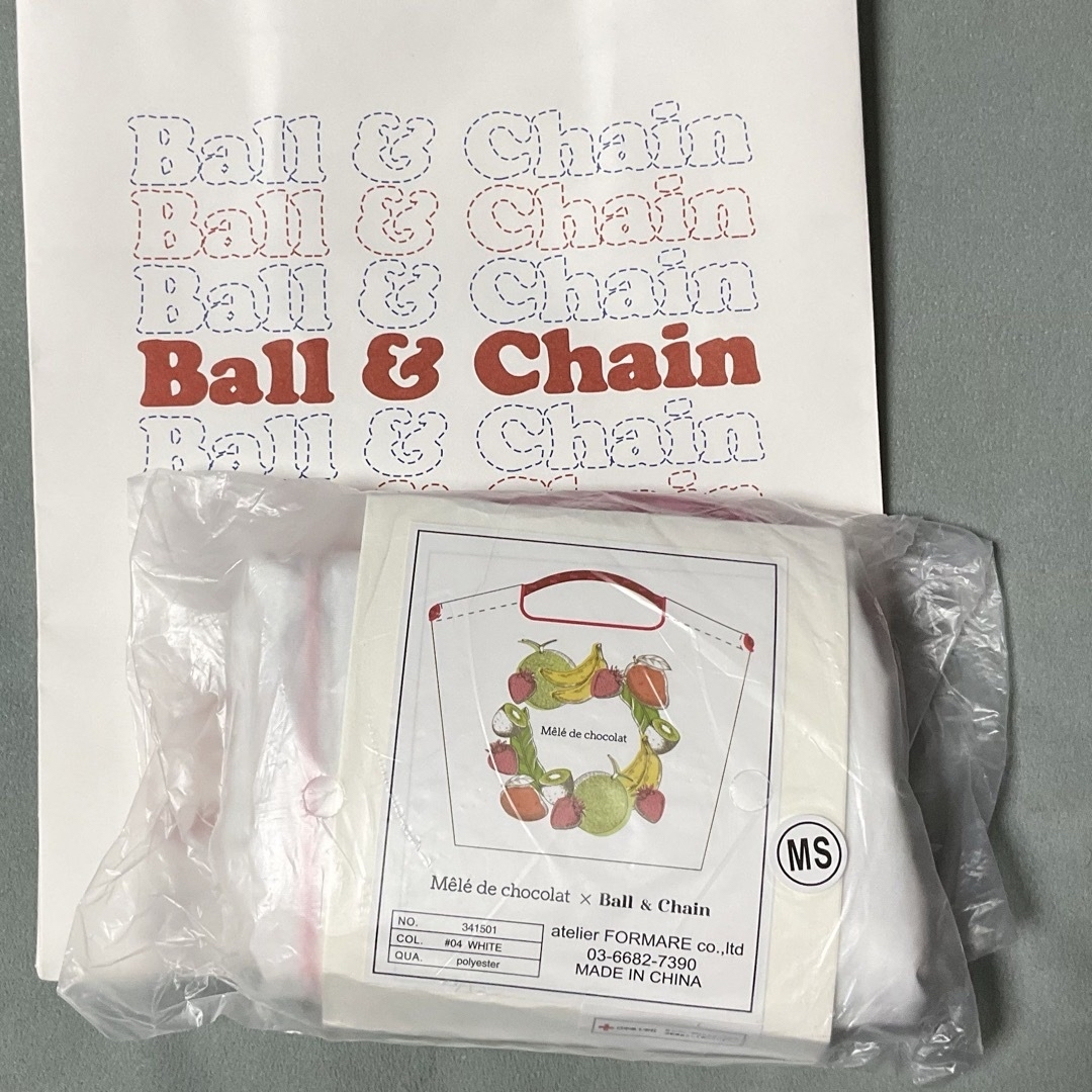 Ball&Chain ボールアンドチェーン メレドショコラ MS　ホワイト レディースのバッグ(エコバッグ)の商品写真