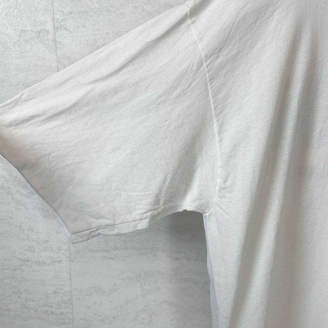 ビンテージ　90Ｓシングルステッチ　半袖Ｔシャツ　カレッジ系　メンズ　古着　白 メンズのトップス(Tシャツ/カットソー(半袖/袖なし))の商品写真