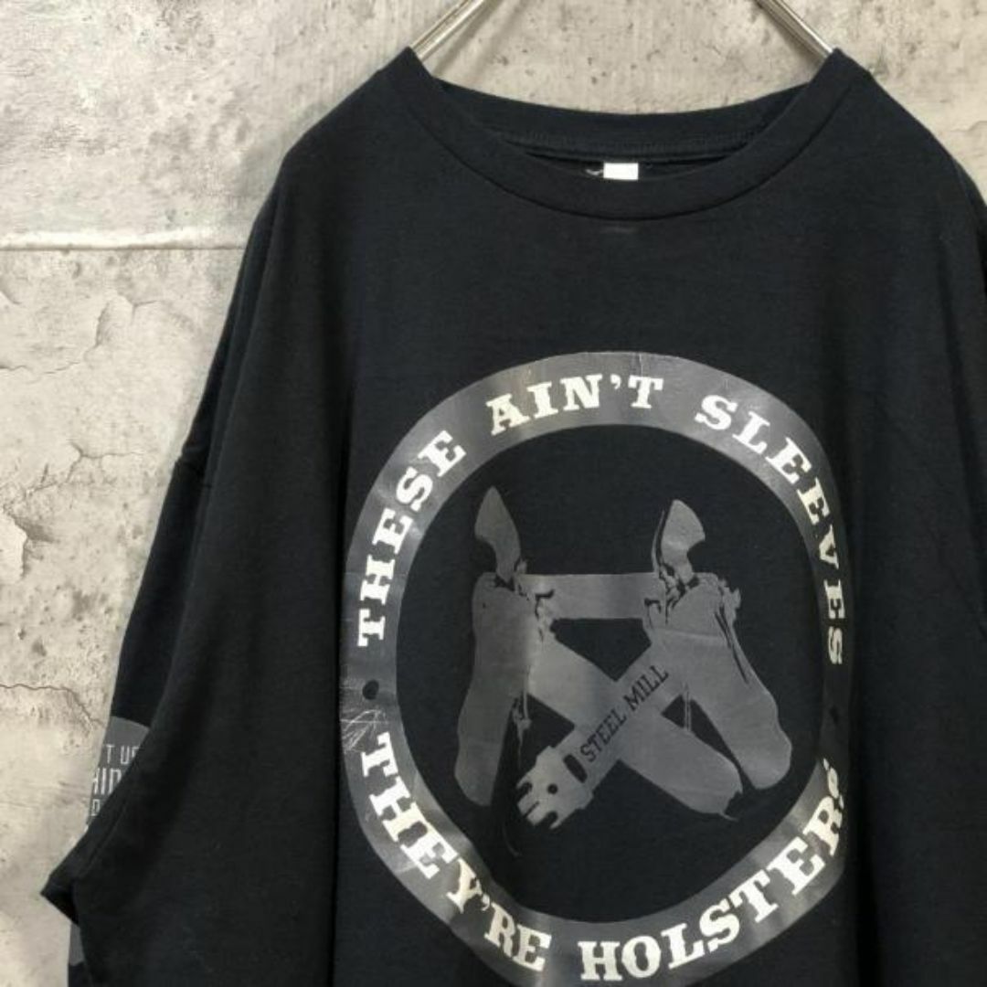 STEEL MILL 拳銃 USA輸入 ロック系 ビックサイズ Tシャツ メンズのトップス(Tシャツ/カットソー(半袖/袖なし))の商品写真