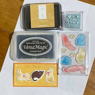 シャチハタ(Shachihata)のクリアスタンプ　TO-MEI HAN  ねこ　(新品)(印鑑/スタンプ/朱肉)