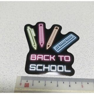 PVC防水ステッカー　ネオンステッカー　BACK TO SCHOOL スクール(ステッカー)