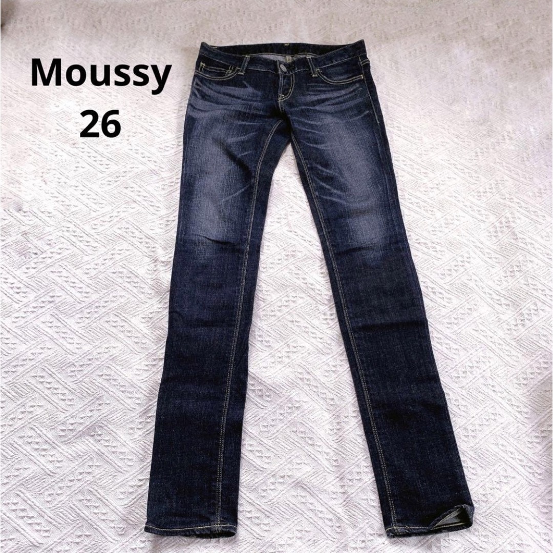 moussy(マウジー)のマウジー　M2SC2-0468-266　ストレッチクロップドジーンズ　サイズ26 レディースのパンツ(デニム/ジーンズ)の商品写真