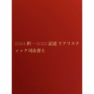 2024 択一 2023 記述 リアリスティック司法書士(資格/検定)