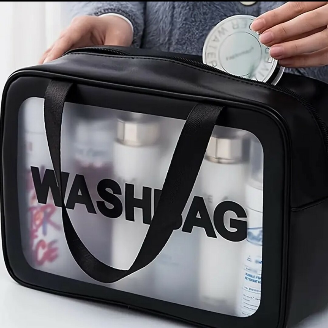 PVC防水化粧ポーチ　Ｌ　1点 レディースのバッグ(その他)の商品写真