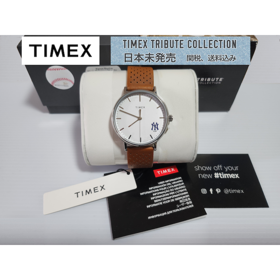 TIMEX(タイメックス)の【国内未発売】TIMEX x NYヤンキース限定ウォッチ　現地価格32,000円 スポーツ/アウトドアの野球(記念品/関連グッズ)の商品写真