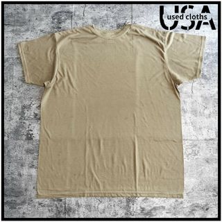 ミリタリー(MILITARY)の【T345】DLA USA軍 ミリタリー 半袖tシャツ カーキ 無地(Tシャツ/カットソー(半袖/袖なし))