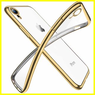 【色:ゴールド_サイズ:iPhoneXR】iPhone XR ケース クリア 透(その他)