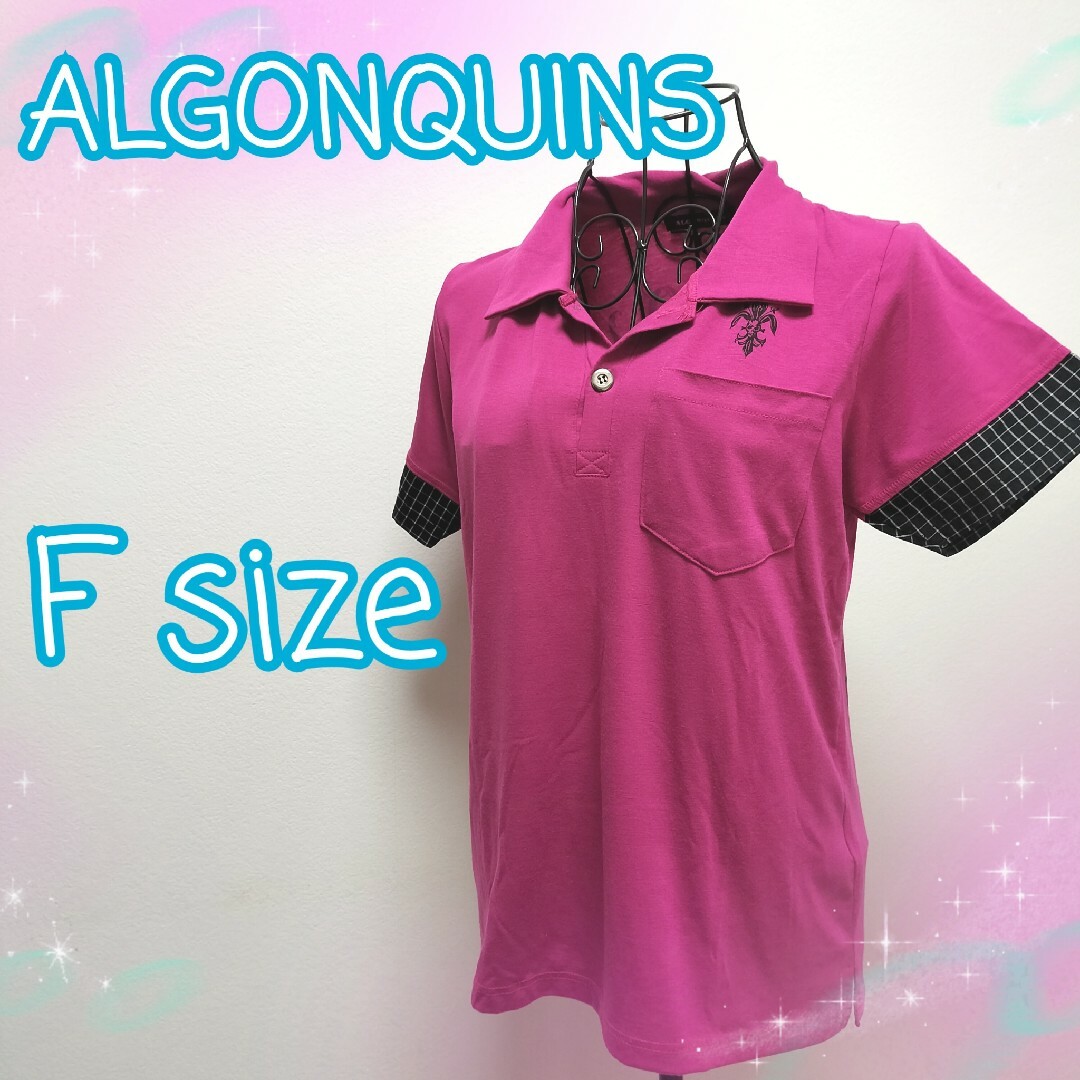 ALGONQUINS(アルゴンキン)のポロシャツ シャツ ALGONQUINS アルゴンキン レディース 個性派 レディースのトップス(シャツ/ブラウス(半袖/袖なし))の商品写真