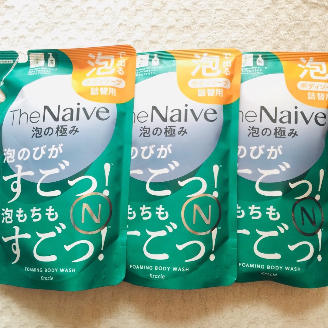 naive（Kracie Home Products）(ナイーブ)の＊3つ【限定割5/13〜】 ナイーブ ボディソープ 泡タイプ 詰替 430m コスメ/美容のボディケア(ボディソープ/石鹸)の商品写真