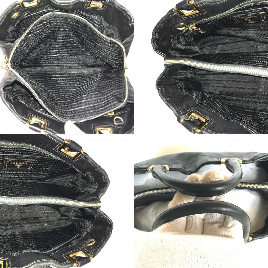 PRADA(プラダ)のPRADA プラダ ネロ リボン トートバッグ ハンドバッグ レディース カーフ ブラック 黒 BN2244 中古品【鑑定済】 レディースのバッグ(ハンドバッグ)の商品写真