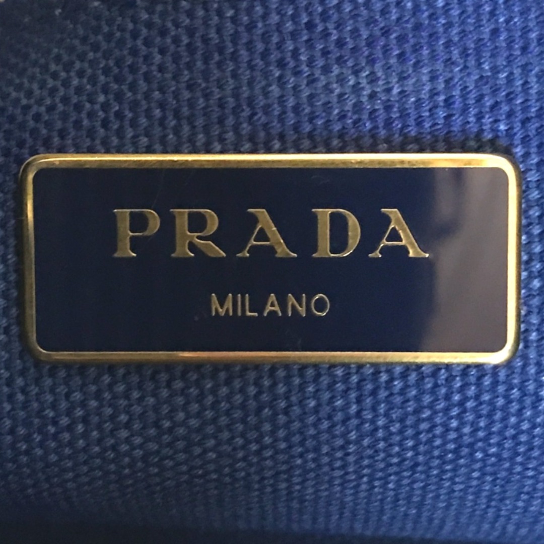 PRADA(プラダ)のPRADA プラダ カナパ ハンドバッグ トートバッグ レディース キャンバス ブルー 青 BN1877 中古品【鑑定済】 レディースのバッグ(トートバッグ)の商品写真