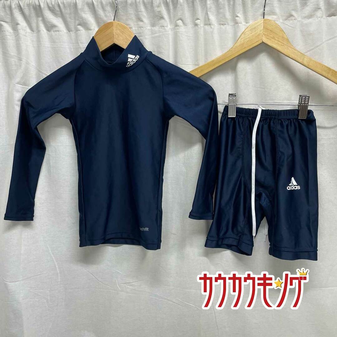 adidas(アディダス)の[上下セット] アディダス ハイネックインナーシャツ&スパッツ  120 キッズ ADIDAS サッカー スポーツ/アウトドアのサッカー/フットサル(ウェア)の商品写真