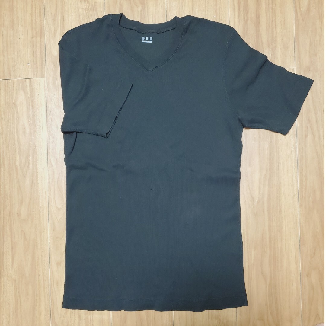 three dots(スリードッツ)のthree dots 黒Tシャツ Ｍサイズ メンズのトップス(Tシャツ/カットソー(半袖/袖なし))の商品写真