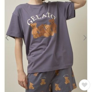 ジェラートピケ(gelato pique)のジェラートピケ　ベアワンポイントTシャツ＆ショートパンツ　ネイビー　新品未開封(その他)