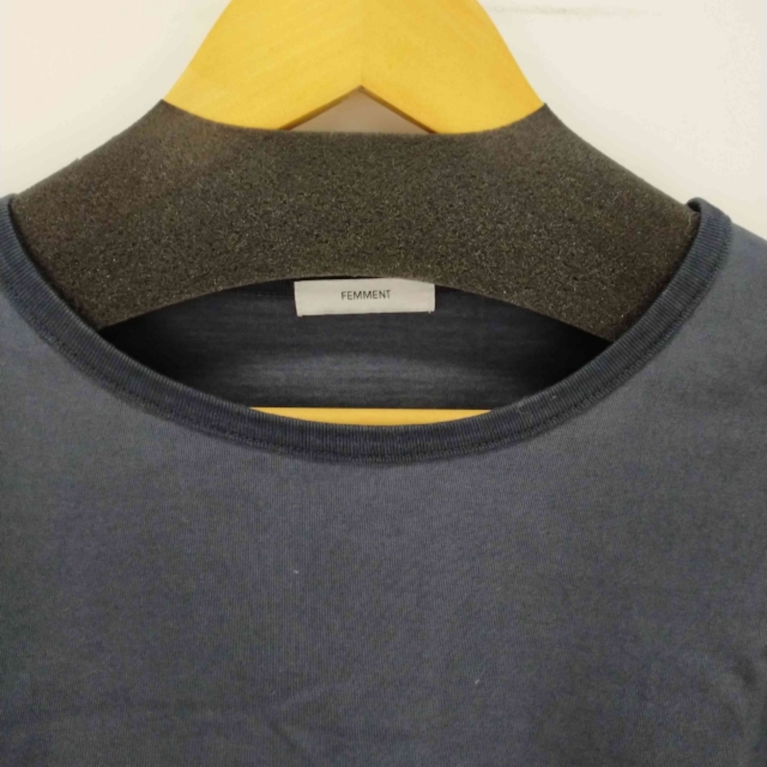 FEMMENT(ファモン) ギザコットンジャージースリットTシャツ レディース レディースのトップス(Tシャツ(半袖/袖なし))の商品写真
