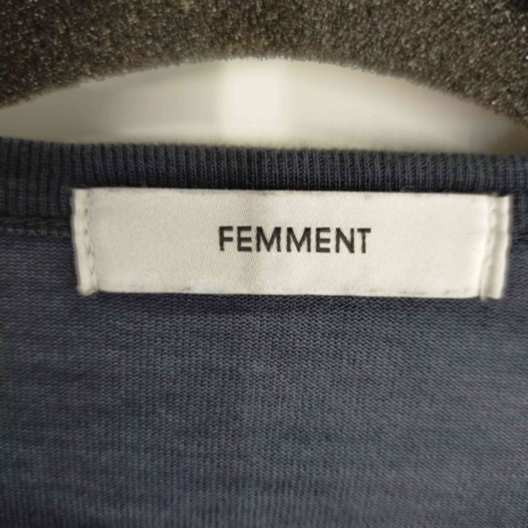 FEMMENT(ファモン) ギザコットンジャージースリットTシャツ レディース レディースのトップス(Tシャツ(半袖/袖なし))の商品写真