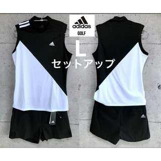 adidas - アディダスゴルフ【L】セットアップ ノースリーブシャツ＆ショートパンツ