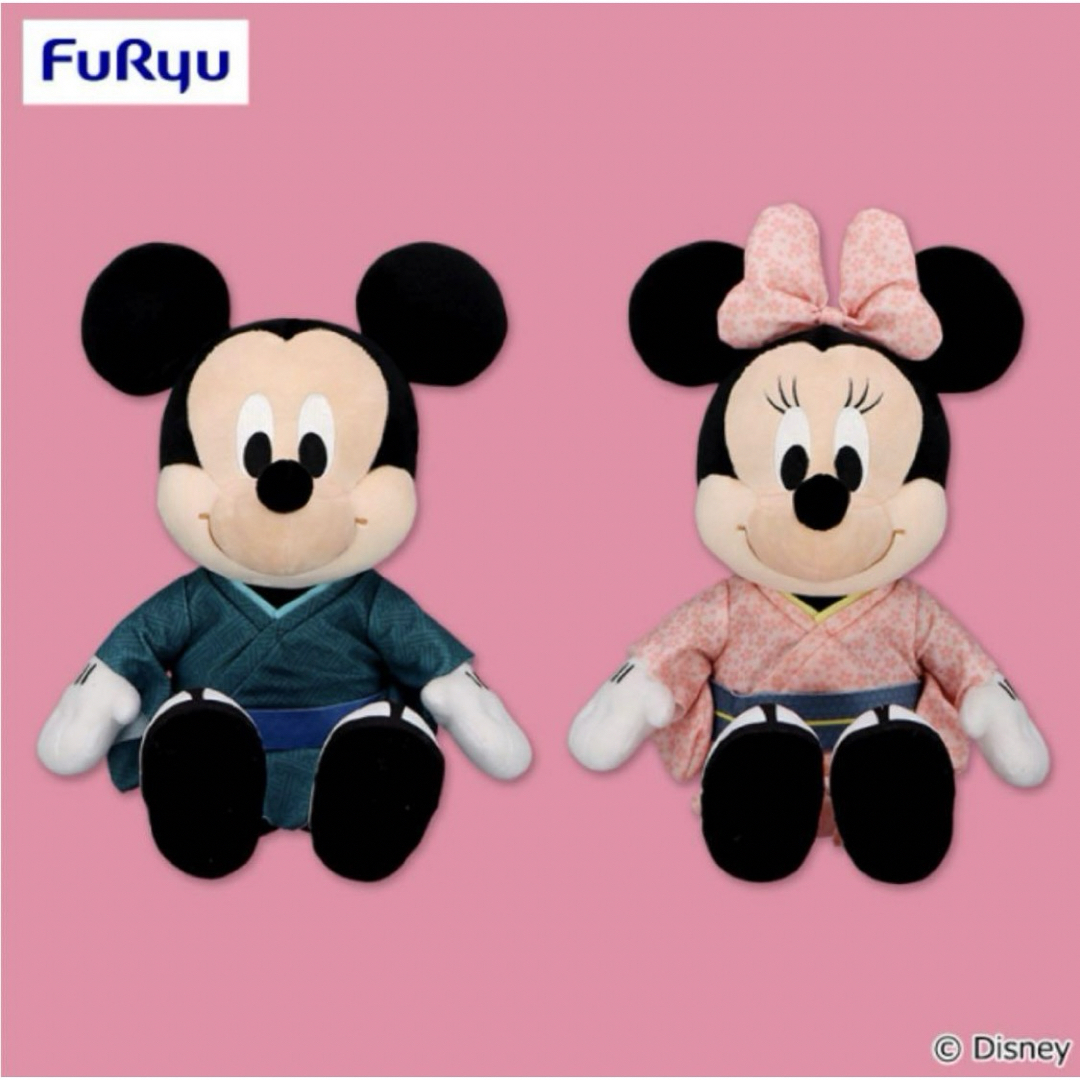Disney(ディズニー)のDisneyFANコラボレーション BIGぬいぐるみ　ミッキー　ミニー　プライズ エンタメ/ホビーのおもちゃ/ぬいぐるみ(ぬいぐるみ)の商品写真