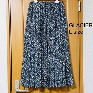 グラシア(GLACIER)の GLACIER グラシア フレアスカート ロング丈 花柄  L size(ロングスカート)