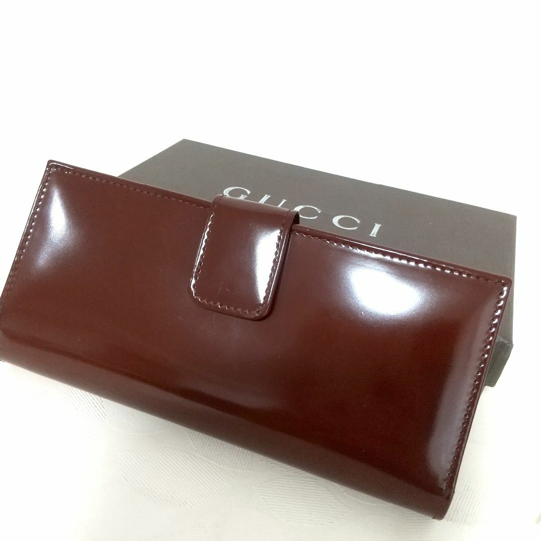 Gucci(グッチ)のGUCCI  二つ折り長財布 ホースビット レザー レディースのファッション小物(財布)の商品写真