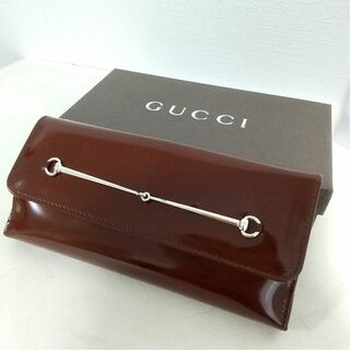 Gucci - GUCCI  二つ折り長財布 ホースビット レザー