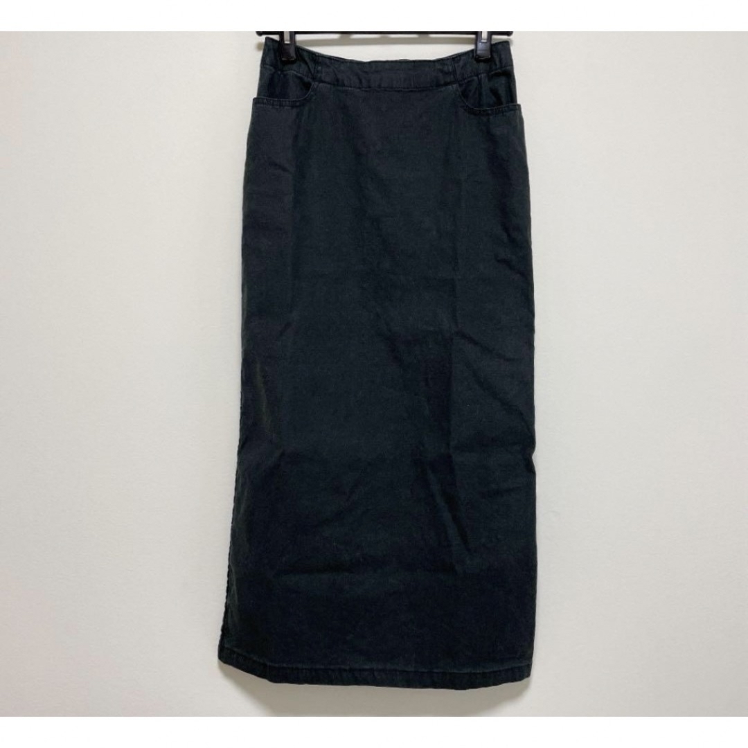 AP STUDIO(エーピーストゥディオ)のAP SUTUDIO ウォッシュタイトスカート　36 黒 レディースのスカート(ロングスカート)の商品写真
