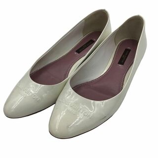 ルイヴィトン(LOUIS VUITTON)のルイヴィトン パンプス サンダル 靴 36 イタリア製 エナメル ホワイト系(ハイヒール/パンプス)